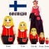 Матрешки в финском традиционном костюме, набор 5 шт, для декора дома