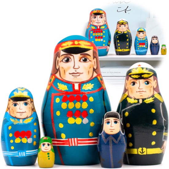 Матрешки - Солдаты Великой Отечественной Войны, коллекционная игрушка, 5 шт 