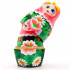 Матрешка в платке и сарафане с цветами сакуры, русские народные игрушки, набор из 7 шт