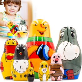 Матрешки по мультфильму "Винни Пух" (набор 7 шт), игрушки для детей