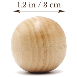 Шар деревянный цельный, 30 мм, набор 10 шт