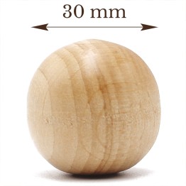 Шар деревянный цельный, 30 мм, набор 50 шт