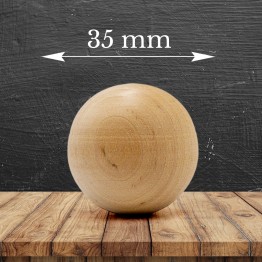 Шар деревянный цельный, 35 мм, набор 18 шт