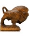 Статуэтка-сувенир «Зубр», резьба по дереву, ручная работа, 10,5 см, цвет - коричневый