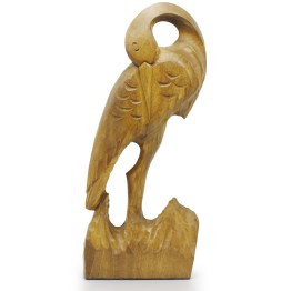Статуэтка-сувенир «Аист», резьба по дереву, ручная работа, цвет дерева ореха