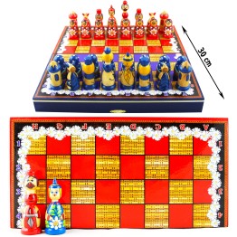 Сувенирный набор шахмат-матрешек Ромашки