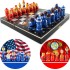 Сувенирный набор шахмат-матрешек «Холодная война США против СССР»