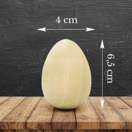 Заготовка деревянная "Яйцо", 65*40 мм, набор 6 шт