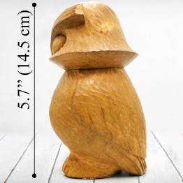 Статуэтка-сувенир «Сова», резьба по дереву, ручная работа, цвет дерева орех